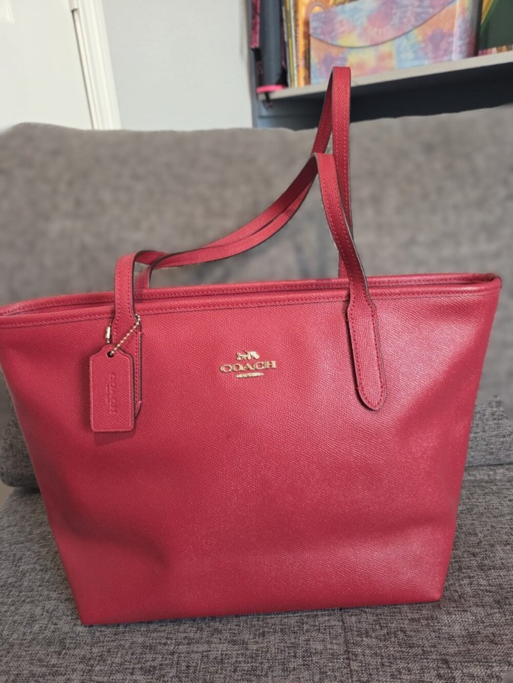 Coach Red City Tote Bag